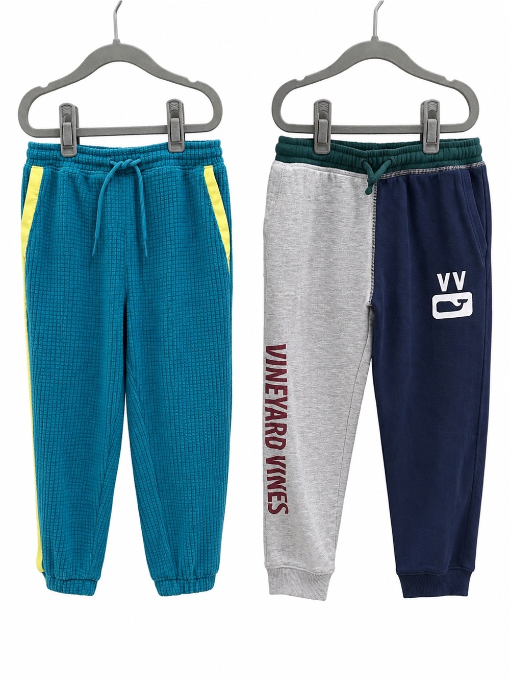 Vineyard Vines Boys' Two-Pair Jogger Set in Teal, Yellow, Gray & Navy